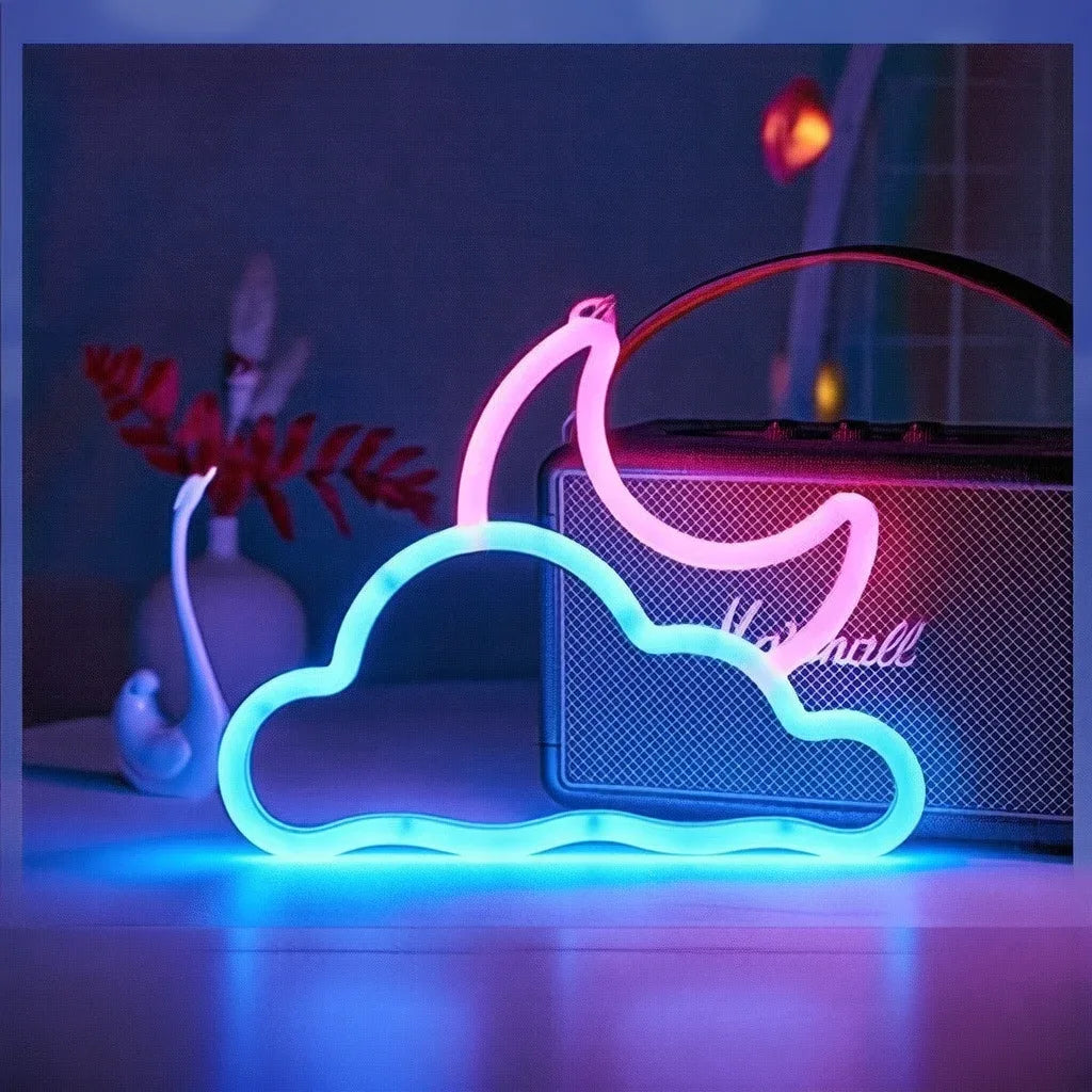 Double-sided neon light USB powered