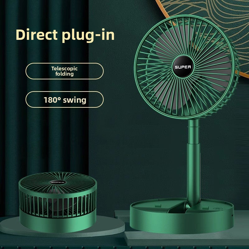 Desk fan plug-in and rechargeable options side by side