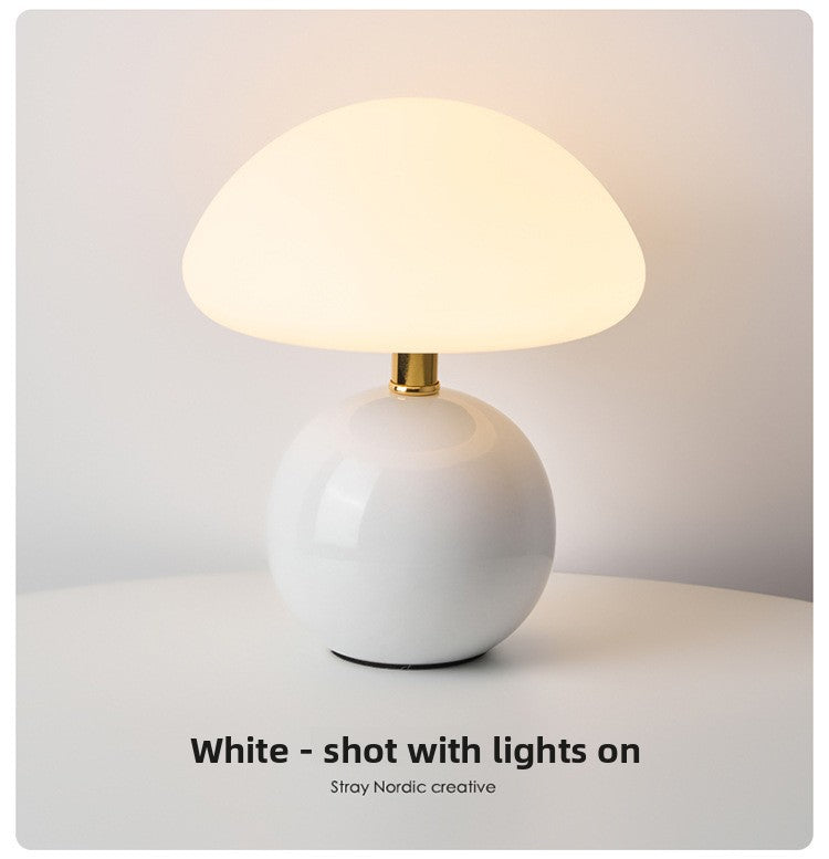 Lumora mushroom lamp USB and rechargeable options