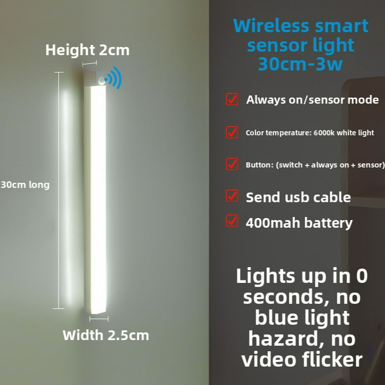 Ultra-thin LED bar light in warm light under shelf