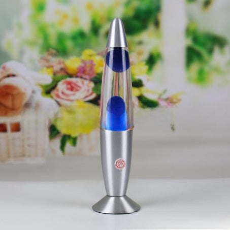 Lumora volcanic lava lamp as retro bedroom desk decor