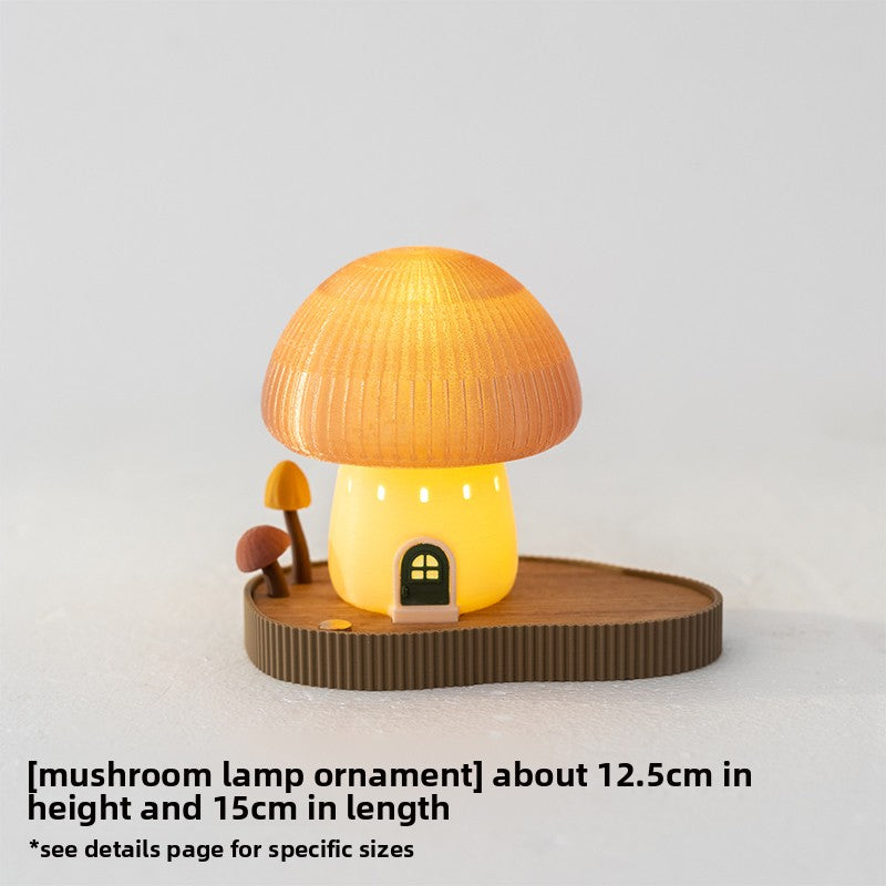 Lumora mushroom lamp three design options side by side