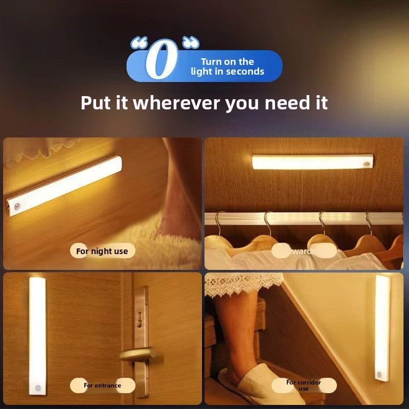 Ultra-thin LED light 20cm size mounted inside wardrobe