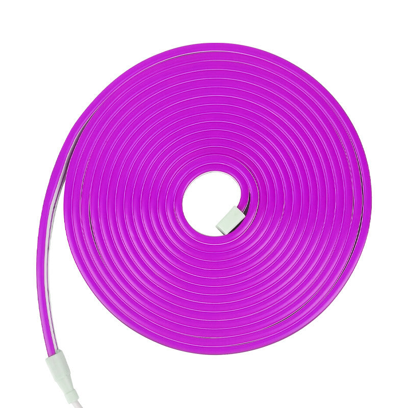 Lumora neon strip in pink LED on shelf