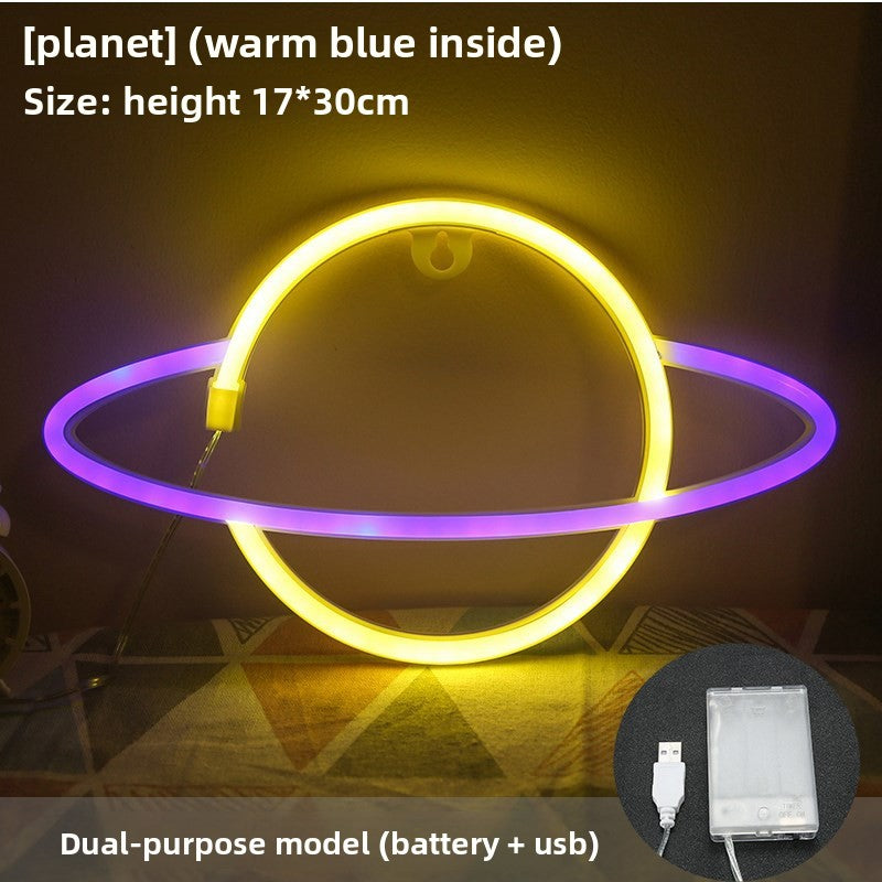 Lumora planet neon light packaging and gift box