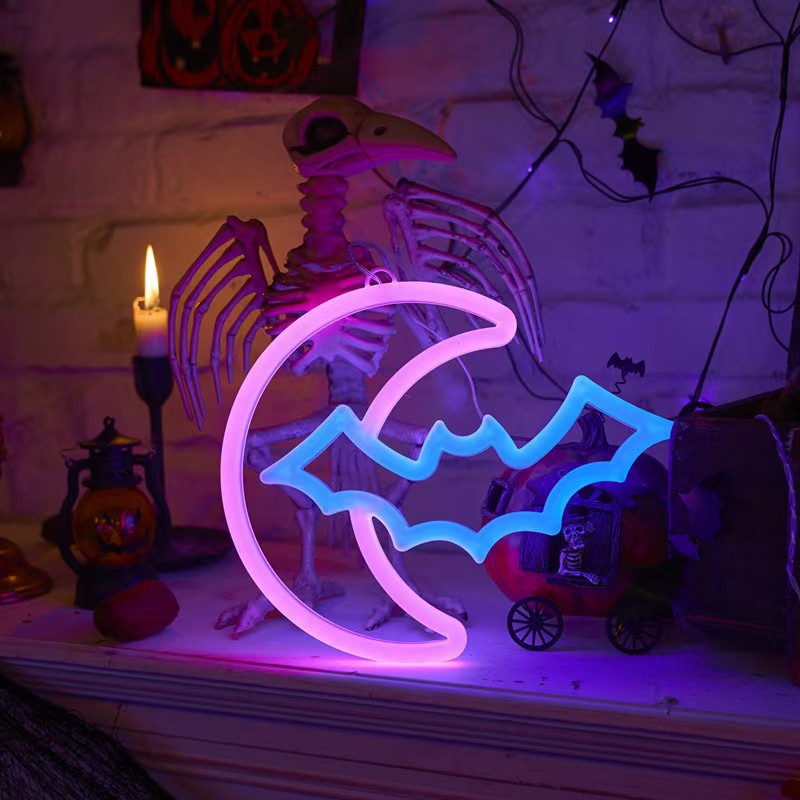 Neon light Butterfly design glowing