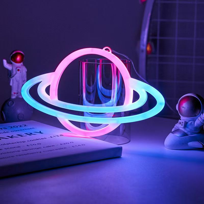 Neon light Cloud Moon design