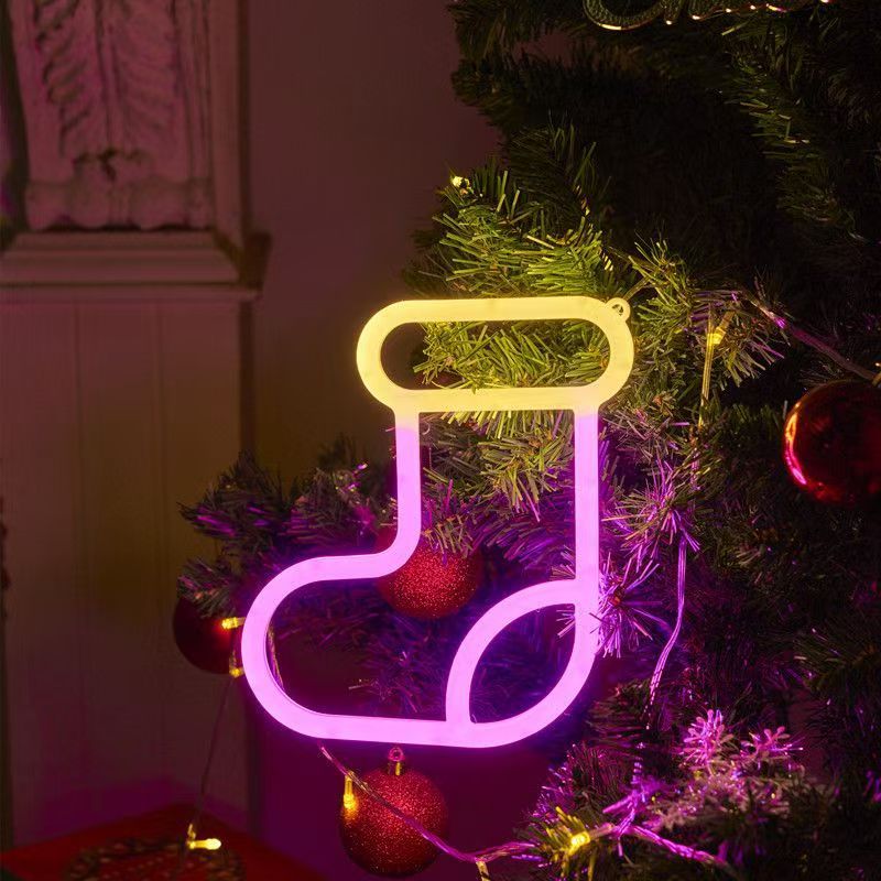 Neon light Christmas Glove design
