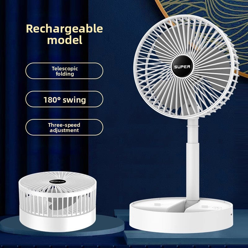 Rechargeable desk fan USB-C charging port close-up