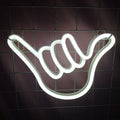 LED finger neon sign USB power cable close-up