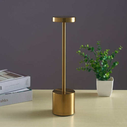Four colour options for Lumora Nordic Touch Bar Lamp — black, silver, rose gold, gold