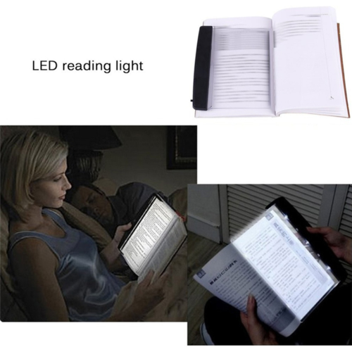 LED book light flexible neck bending to illuminate pages