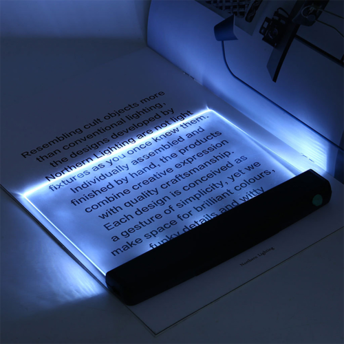USB rechargeable clip-on reading light close-up