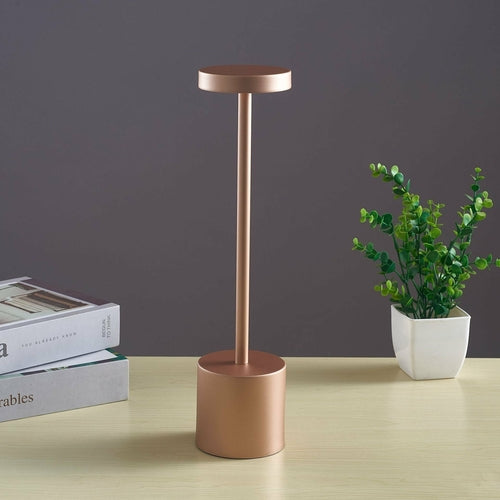 Rose gold slim LED bar lamp with touch control