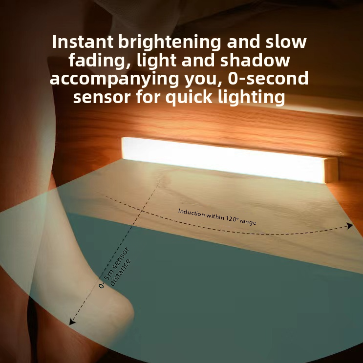 Motion sensor light 20cm size in warm light on cabinet